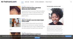 Desktop Screenshot of 4c-haircare.com